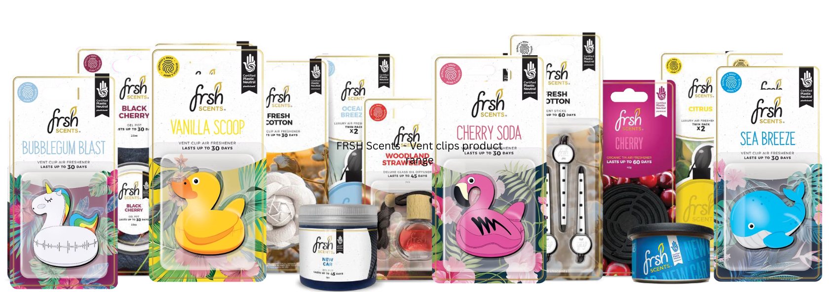 Air Fresheners - Organic Fragrances - FRSH Scents - Represented by Dorian Drake International.